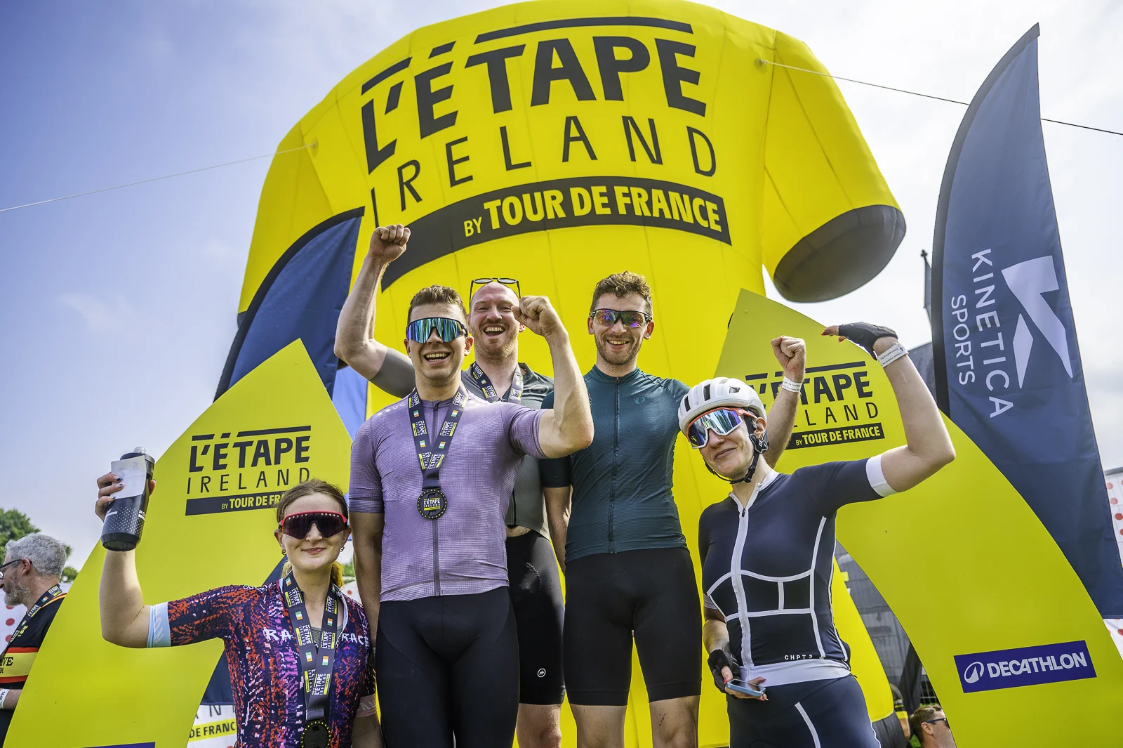 Participants celebrating at L’Étape Ireland